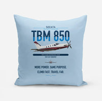 Thumbnail for Socata TBM 850 design on light blue pillow