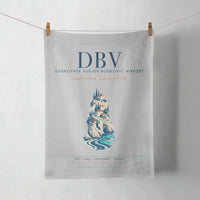 Thumbnail for Dubrovnik Ruđer Bošković Airport (DBV) design on light gray towel