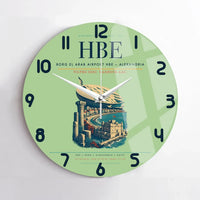 Thumbnail for Borg El Arab Airport (HBE) design on light green no frame wall clock