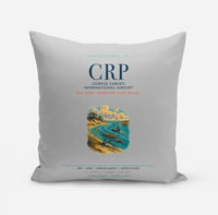 Thumbnail for Corpus Christi International Airport (CRP) design on light gray pillow