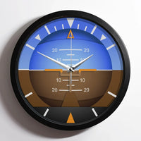 Thumbnail for Gyro Horizon 2 aviation design on premium wood and metal wall clock.