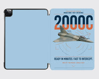 Thumbnail for Dassault Mirage 2000C RDI design on light blue ipad tablet case