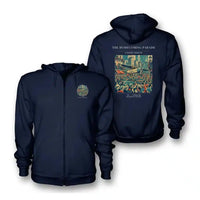 Thumbnail for VINTAGE G4053 - The Homecoming Parade - Premium Zipped Hoodie design on navyblue