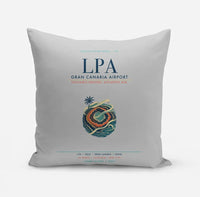 Thumbnail for Gran Canaria Airport (LPA) design on light gray pillow