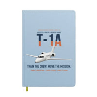 Thumbnail for T-1A Jayhawk Advanced Jet Trainer design on light blue notebook