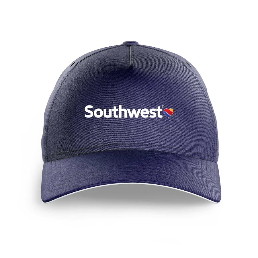 Southwest Airlines logo printed on dark blue cap