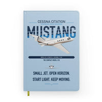 Thumbnail for Cessna Citation Mustang design on light blue notebook