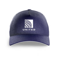Thumbnail for United Airlines logo printed on dark blue cap