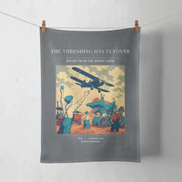 Thumbnail for VINTAGE G4389 - The Threshing Day Flyover - Designed Towels design on gray