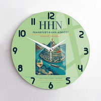 Thumbnail for Frankfurt-Hahn Airport (HHN) design on light green no frame wall clock