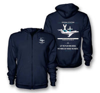 Thumbnail for Cessna Citation X+ design on navy blue premium zipped hoodie, double-side print