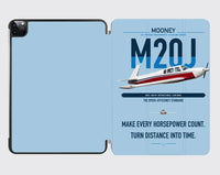Thumbnail for Mooney M20J 201 design on light blue ipad tablet case