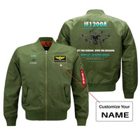 Thumbnail for Inspired Flight IF1200A design on green bomber with custom name badge