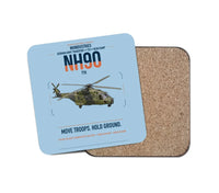 Thumbnail for NHIndustries NH90 TTH design on light blue 1 piece coaster