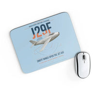 Thumbnail for Saab J 29F Tunnan design on light blue rectangle mouse pad
