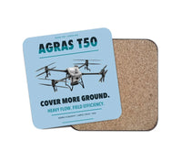 Thumbnail for DJI Agras T50 design on light blue 1 piece coaster
