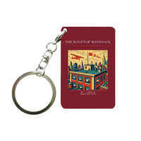 Thumbnail for VINTAGE G4312 - The Rooftop Windsock - Designed Key Chain design on darkred