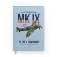 Thumbnail for Supermarine Spitfire Mk IX design on light blue notebook