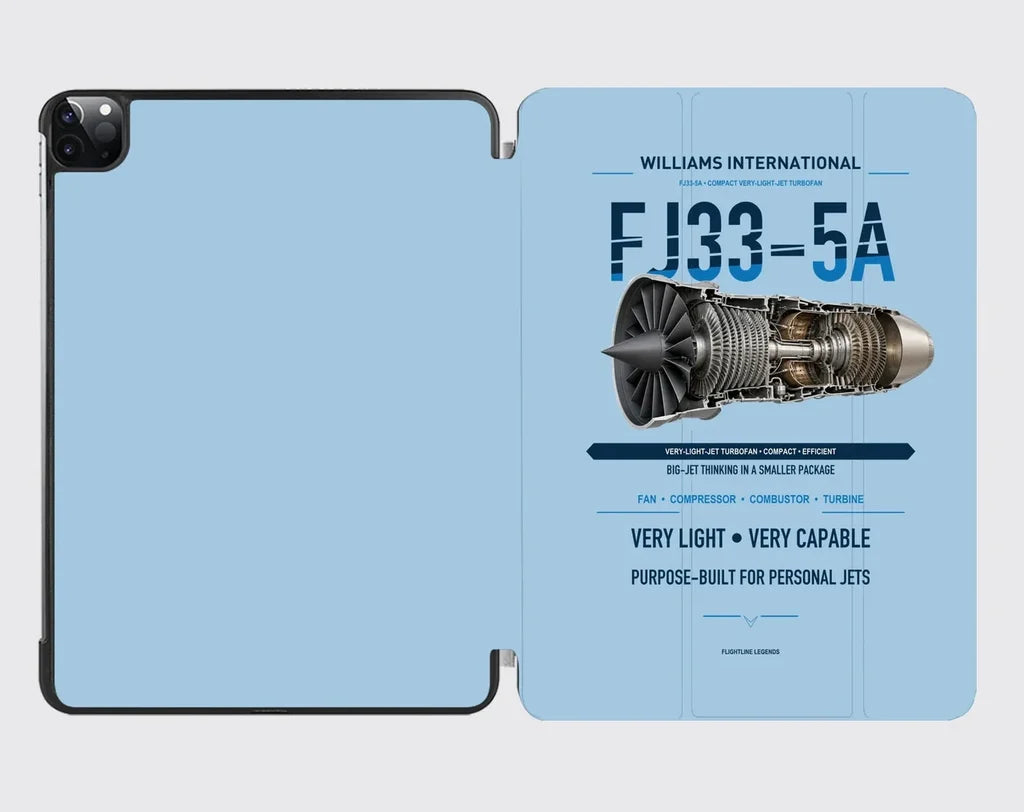 FJ33-5A design on light blue ipad tablet case
