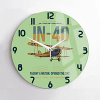 Thumbnail for Curtiss JN-4D Jenny design on light green no frame wall clock
