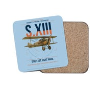 Thumbnail for SPAD S.XIII C.1 design on light blue 1 piece coaster