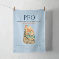 Thumbnail for Paphos International Airport (PFO) design on light blue towel