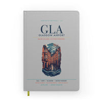 Thumbnail for Glasgow Airport (GLA) design on light gray notebook
