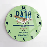 Thumbnail for Piper PA-18 Super Cub design on light green no frame wall clock