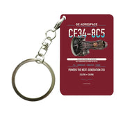 Thumbnail for CF34-8C5 Key Chain design on dark red key chain