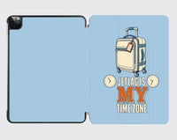 Thumbnail for Jetlag Is My Time Zone design on light blue ipad tablet case