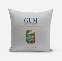 Thumbnail for Antonio B. Won Pat International Airport (GUM) design on light gray pillow