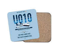 Thumbnail for Airbus U010 Aliaca Fixed-wing design on light blue 1 piece coaster