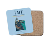 Thumbnail for Klamath Falls Airport (LMT) design on light blue 1 piece coaster