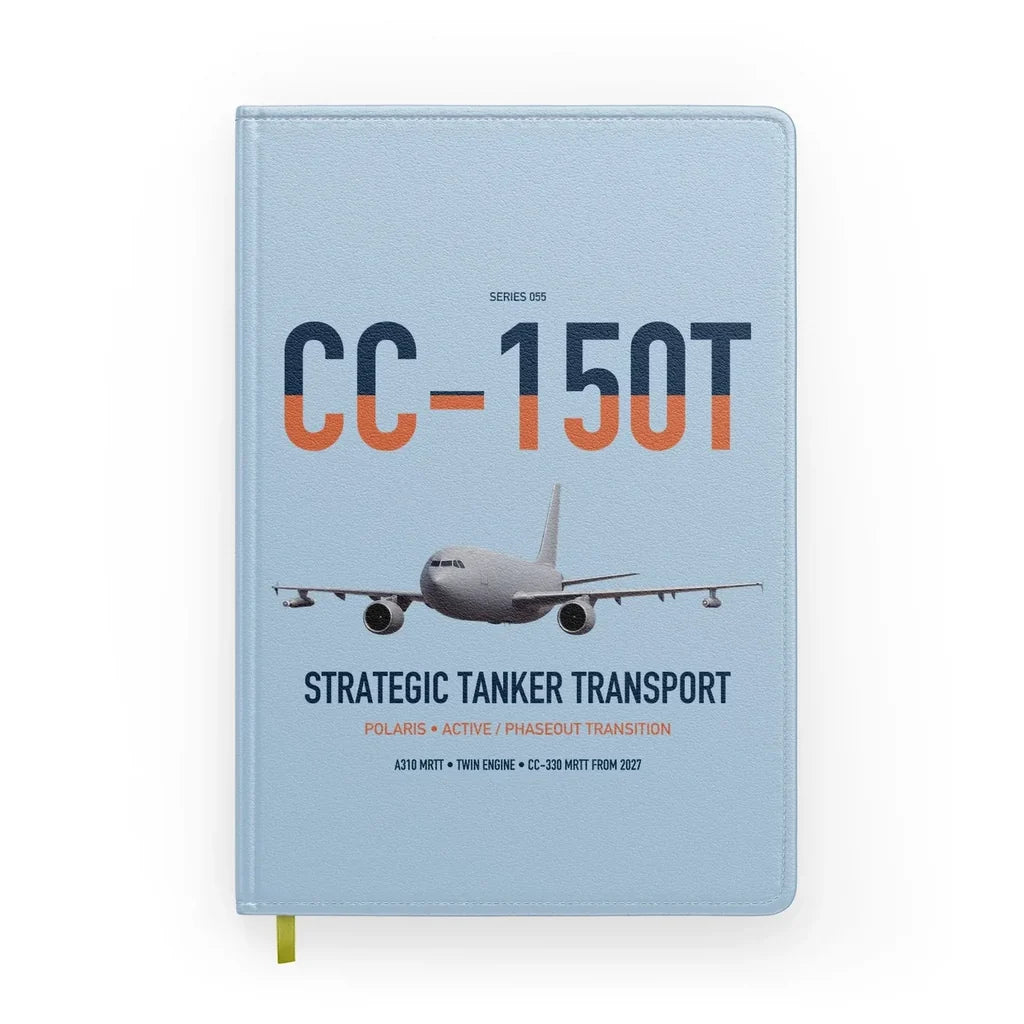 Airbus CC-150T Polaris design on light blue notebook