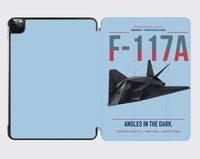 Thumbnail for F-117A Nighthawk design on light blue ipad tablet case