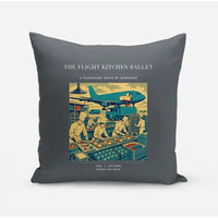 Thumbnail for VINTAGE G4374 - The Flight Kitchen Ballet - Designed Pillows design on gray