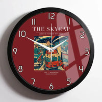 Thumbnail for VINTAGE G4101 - The Skycap - Designed Wall Clocks design on darkred framed