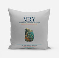 Thumbnail for Monterey Regional Airport (MRY) design on light gray pillow