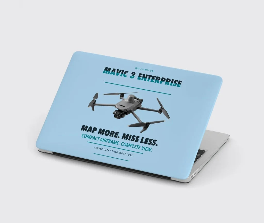 DJI Mavic 3 Enterprise design on light blue MacBook case