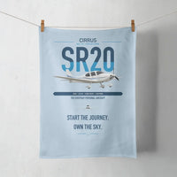 Thumbnail for Cirrus SR20 design on light blue towel