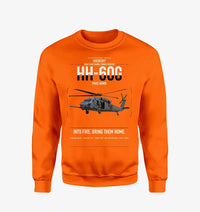 Thumbnail for Sikorsky HH-60G Pave Hawk design on orange sweatshirt
