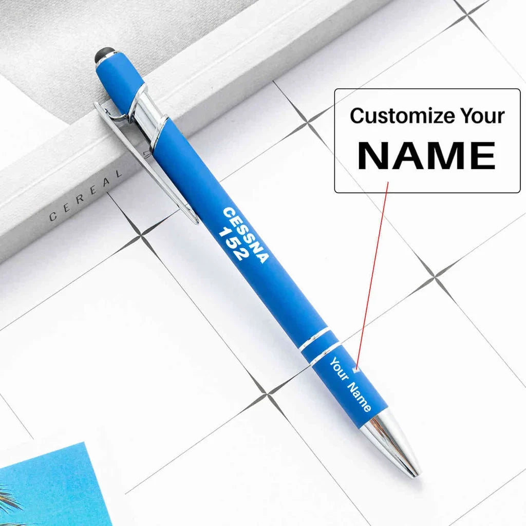 The Cessna 152 touch pen - blue with name