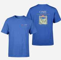 Thumbnail for Nome Airport (OME) design printed on blue double-side t-shirt