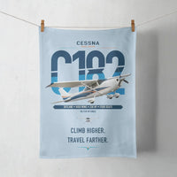 Thumbnail for Cessna 182 Skylane design on light blue towel