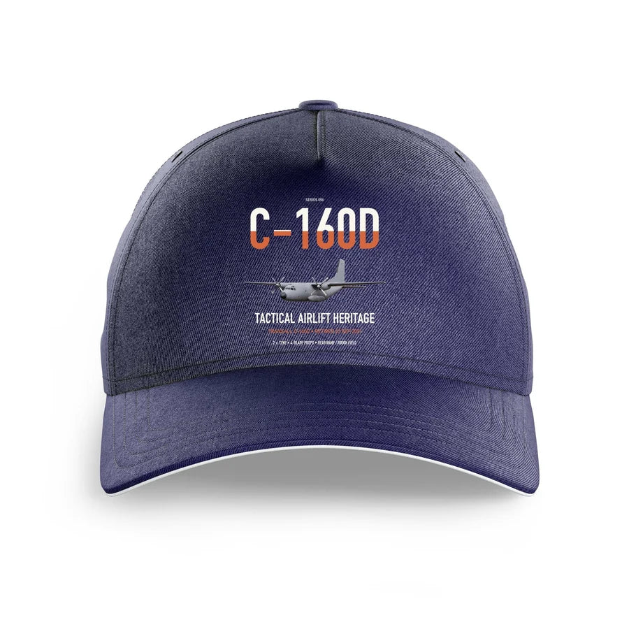 Transall C-160D design on dark blue printed hat