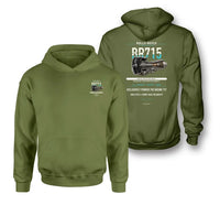 Thumbnail for BR715 design on green army hoodie