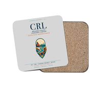 Thumbnail for Brussels South Charleroi Airport (CRL) design on light gray 1 piece coaster