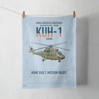 Thumbnail for Korea Aerospace Industries KUH-1 Surion design on light blue towel