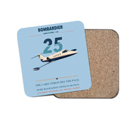Thumbnail for Bombardier Learjet 25 design on light blue 1 piece coaster