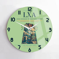 Thumbnail for Lhasa Gonggar International Airport (LXA) design on light green no frame wall clock